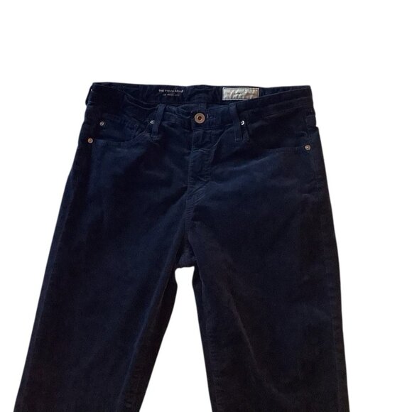 AG Adriano Goldschmied Anthropologie The Stevie Ankle Slim Straight Velvet Sz 27 - Picture 3 of 10
